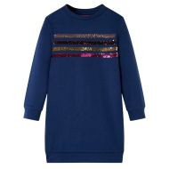 Детски суитшърт рокля, нейви, 116