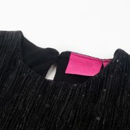 Детска рокля с дълъг ръкав, черна, 92