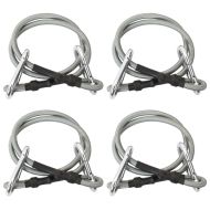 310252 Ropes with Carabiner 4 pcs Rubber