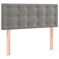 Боксспринг легло с матрак, светлосиво, 120x200 см, кадифе