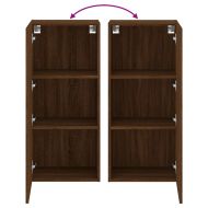ТB стенен шкаф, кафяв дъб, 40,5x30x90 см, инженерно дърво