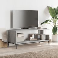 ТВ шкаф сив сонома 102x40x41 см инженерно дърво и стомана