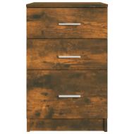 Нощно шкафче, Опушен дъб, 40x40x63 см, инженерно дърво