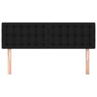 Табла за легло, черна, 144x5x78/88 см, плат