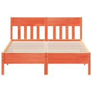 Рамка за легло без матрак, восъчнокафяв, 140x190 см, бор масив