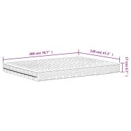 Дунапренов матрак, бял, 120x200 см, твърдост H2 H3