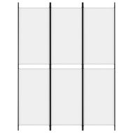 Параван за стая, 3 панела, бял, 150x200 см, текстил