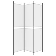 Параван за стая, 3 панела, бял, 150x200 см, текстил