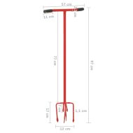 Градински култиватор, червен, стомана