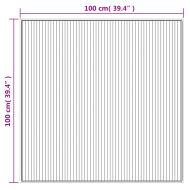 Килим, квадратен, сив, 100x100 см, бамбук