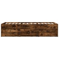 Дневно легло с чекмеджета, без матрак, опушен дъб, 90x200 см