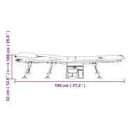 Легло за риболов с регулируеми лапи за кал, сгъваемо, камуфлаж