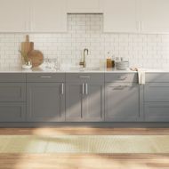 Килим, правоъгълен, светъл натурален, 60x300 см, бамбук