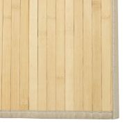 Килим, правоъгълен, светъл натурален, 60x300 см, бамбук