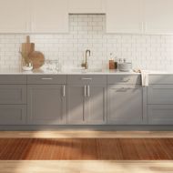 Килим, правоъгълен, кафяв, 70x500 см, бамбук