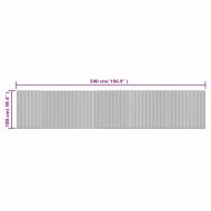 Килим, правоъгълен, черен, 100x500 см, бамбук