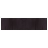 Килим, правоъгълен, тъмнокафяв, 100x400 см, бамбук