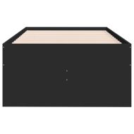 Дневно легло с чекмеджета, без матрак, черно, 90x200 см