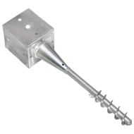 Заземителни колове 6 бр сребро 12x12x56 см поцинкована стомана