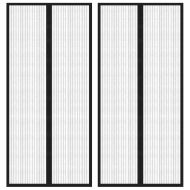 Магнитни завеси против насекоми за врата 2 бр черни 210x90 см