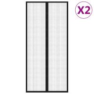 Магнитни завеси против насекоми за врата 2 бр черни 210x90 см