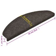 Изтривалки за стълби, самозалепващи се, 5 бр., 65x21x4 см, антрацит, полукръгли, големи