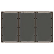 Градинска маса със стъклен плот кафява 150x90x75 см полиратан