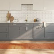 Килим, правоъгълен, кафяв, 60x500 см, бамбук