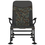 Риболовен стол с подлакътник, сгъваем, камуфлаж