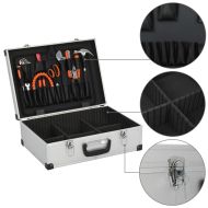 Куфар за инструменти 46x33x16 см сребрист алуминий