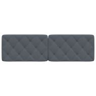 Мека табла за легло, тъмносива, 160 см, кадифе