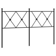 Метална резервна табла за легло, черна, 137 см