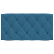 Мека табла за легло, синя, 100 см, кадифе