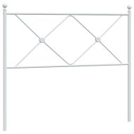 Метална резервна табла за легло, бяла, 107 см