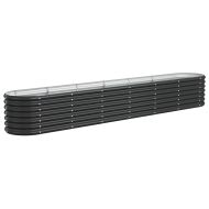 Градинска повдигната леха поцинкована стомана антрацит