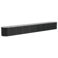 Градинска повдигната леха поцинкована стомана антрацит