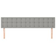 Горни табли за легло, 2 бр, светлосиви,90x5x78/88 см, плат