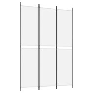 Параван за стая, 3 панела, бял, 150x220 см, плат