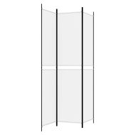 Параван за стая, 3 панела, бял, 150x220 см, плат