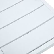 Градински столове, 4 бр, бели, HDPE, имитация на дърво