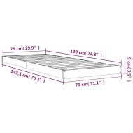 Рамка за легло 75x190 см Small Single борова дървесина масив
