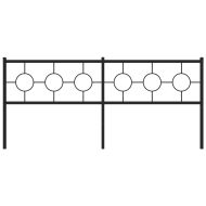 Метална резервна табла за легло, черна, 200 см