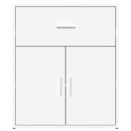 Сайдборди, 2 бр, бели, 60x31x70 см, инженерно дърво