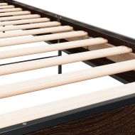 Рамка за легло, кафяв дъб, 90x190 см, инженерно дърво и метал