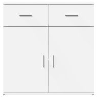 Сайдборди, 2 бр, бели, 79x38x80 см, инженерно дърво