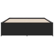 Рамка за легло без матрак, черна, 160x200 см