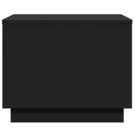 Маса за кафе с LED осветление, черна, 50x50x40 см