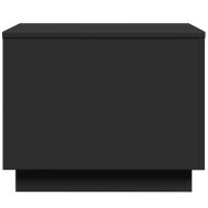 Маса за кафе с LED осветление, черна, 50x50x40 см