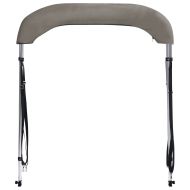 Тента за лодка, 2 дъги, сива, 150x120x110 см