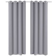 Сиви блекаут завеси от сатен 135 х 245 см
